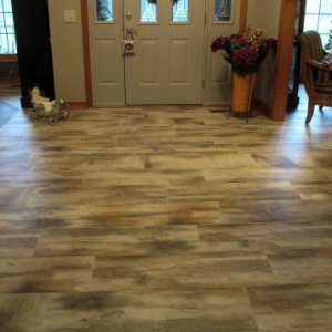 Tile installation by Heritage Carpet and Flooring