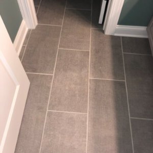 Tile installation by Heritage Carpet and Flooring