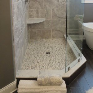 Tile installation by Heritage Carpet and Flooring