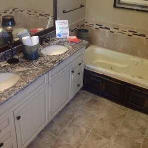 Tile installation by Heritage Carpet and Flooring
