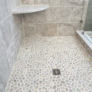 Tile installation by Heritage Carpet and Flooring